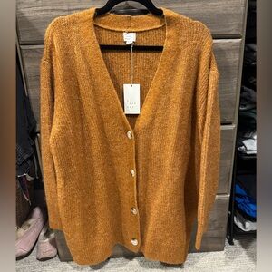 NWT a new day Women's Knit Cardigan - Burnt Orange
